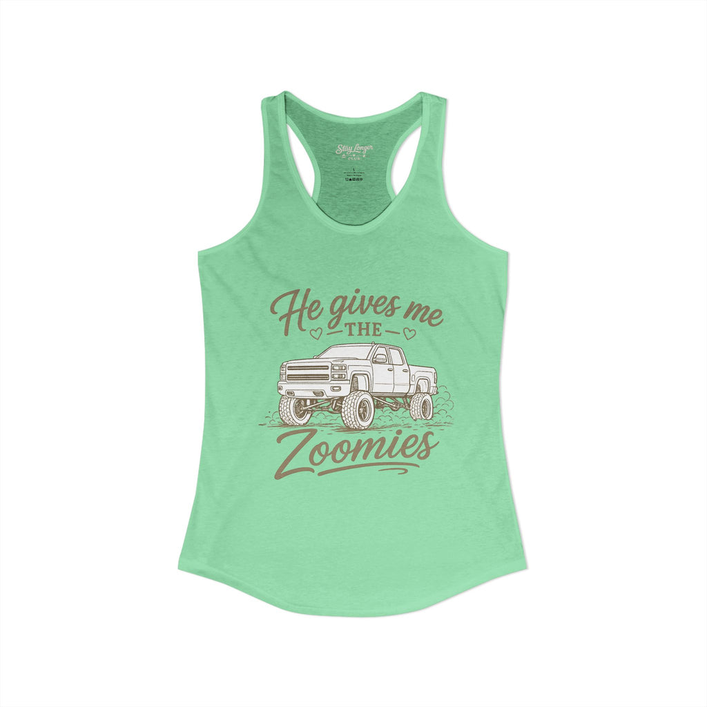 "Zoomies" Women's Ideal Racerback Tank